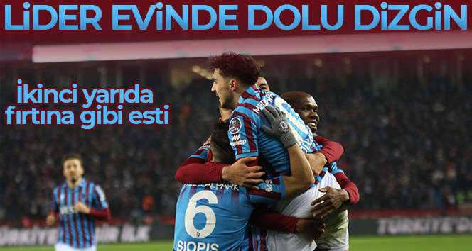 Lider Trabzonspor şampiyonluk yoluna dolu dizgin devam ediyor