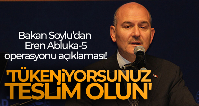 Bakan Soylu’dan Eren Abluka-5 operasyonu açıklaması! ‘Tükeniyorsunuz, teslim olun’