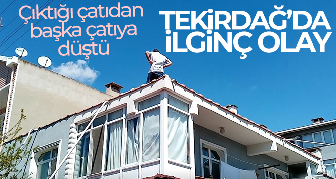 Eşini dinlemedi, anten ayarlamaya diye çıktığı çatıdan başka çatıya düştü
