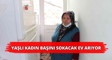 Yaşlı kadın kalacak yer arıyor