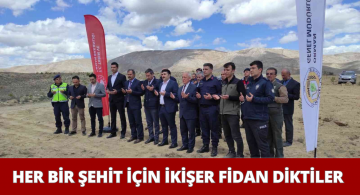 Gürün’de 41 Şehit İçin 82 Fidan Dikimi Yapıldı!