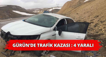 Kazada 1 Aylık Bebek 4 Kişi Yaralandı
