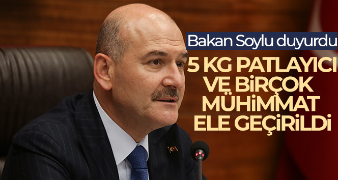 İçişleri Bakanı Soylu: ‘Birçok mühimmat ele geçirildi’