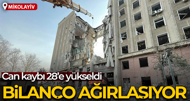 Mikolayiv’de vurulan valilik binasında can kaybı 28’e yükseldi