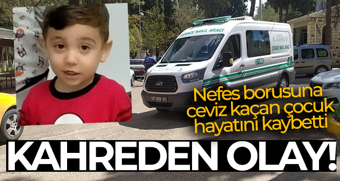 Nefes borusuna ceviz kaçan 2,5 yaşındaki çocuk hayatını kaybetti