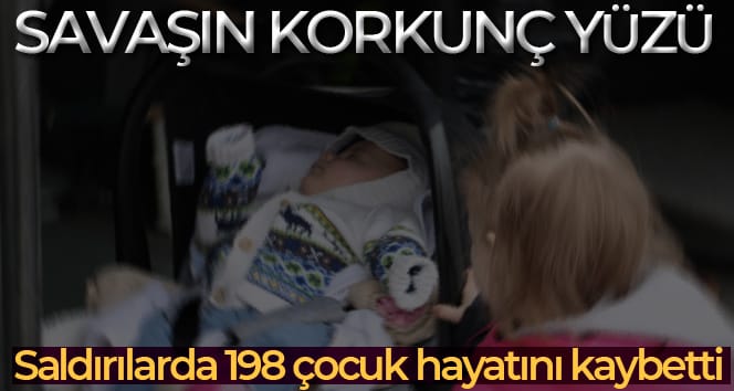 Rusya’nın Ukrayna’ya saldırılarında 198 çocuk hayatını kaybetti