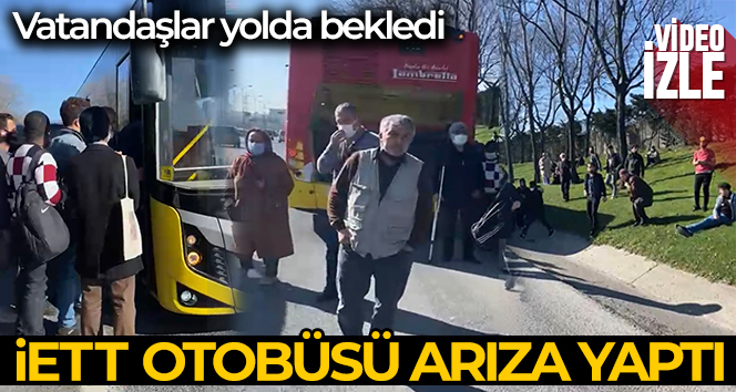 TEM Otoyolu’nda İETT otobüsü arıza yaptı: Vatandaşlar yolda bekledi