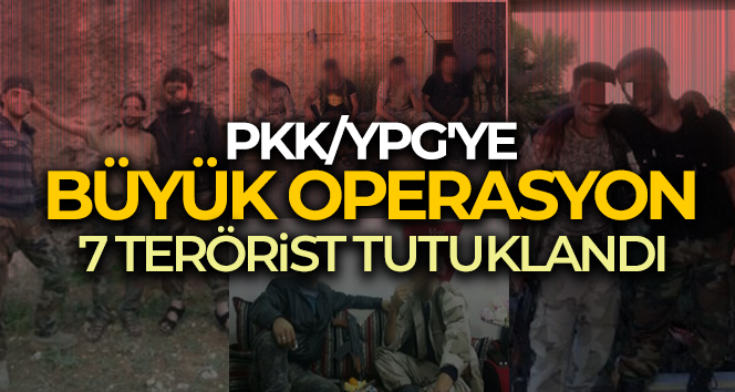 Terör örgütü PKK/YPG’ye büyük operasyon: 7 terörist tutuklandı
