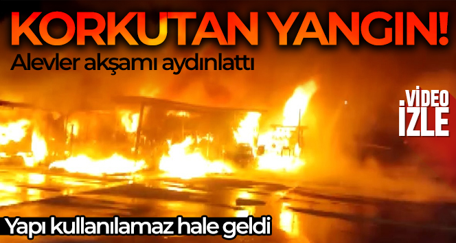 Akaryakıt istasyonu yanında korkutan yangın