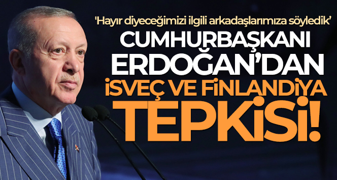 Cumhurbaşkanı Erdoğan’dan İsveç ve Finlandiya tepkisi!