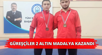 Sivaslı Güreşçilerin 2 Altın Madalya Sevinci