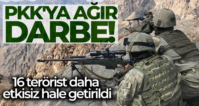 MSB duyurdu! 16 terörist etkisiz hale getirildi