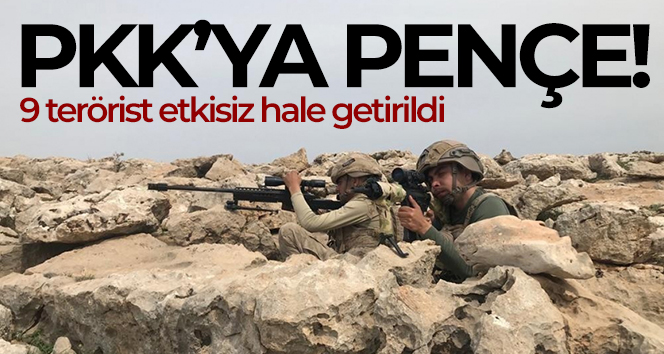 PKK’ya pençe: 9 terörist etkisiz hale getirildi