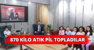 Anaokul Öğrencileri 870 Kilogram Atık Pil Topladı