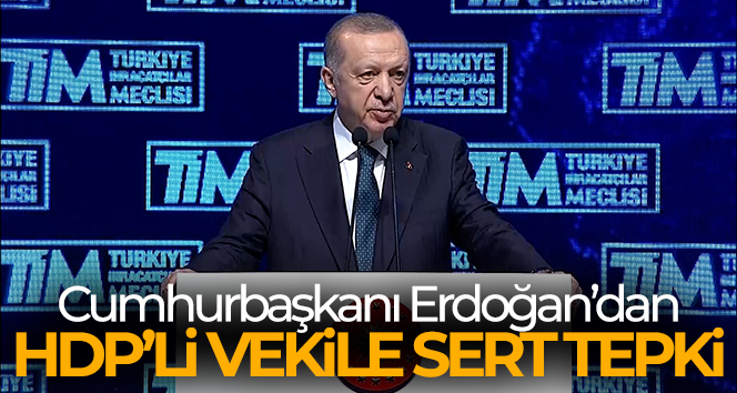 Cumhurbaşkanı Erdoğan’dan HDP’li vekile sert tepki!