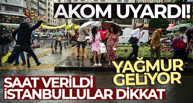 İstanbul’da öğlen saatlerinde gök gürültülü yağış uyarısı