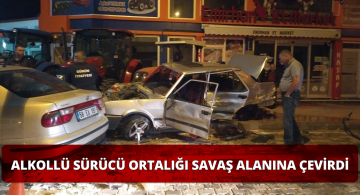 Alkollü Sürücü Park Halindeki Araca Çarptı