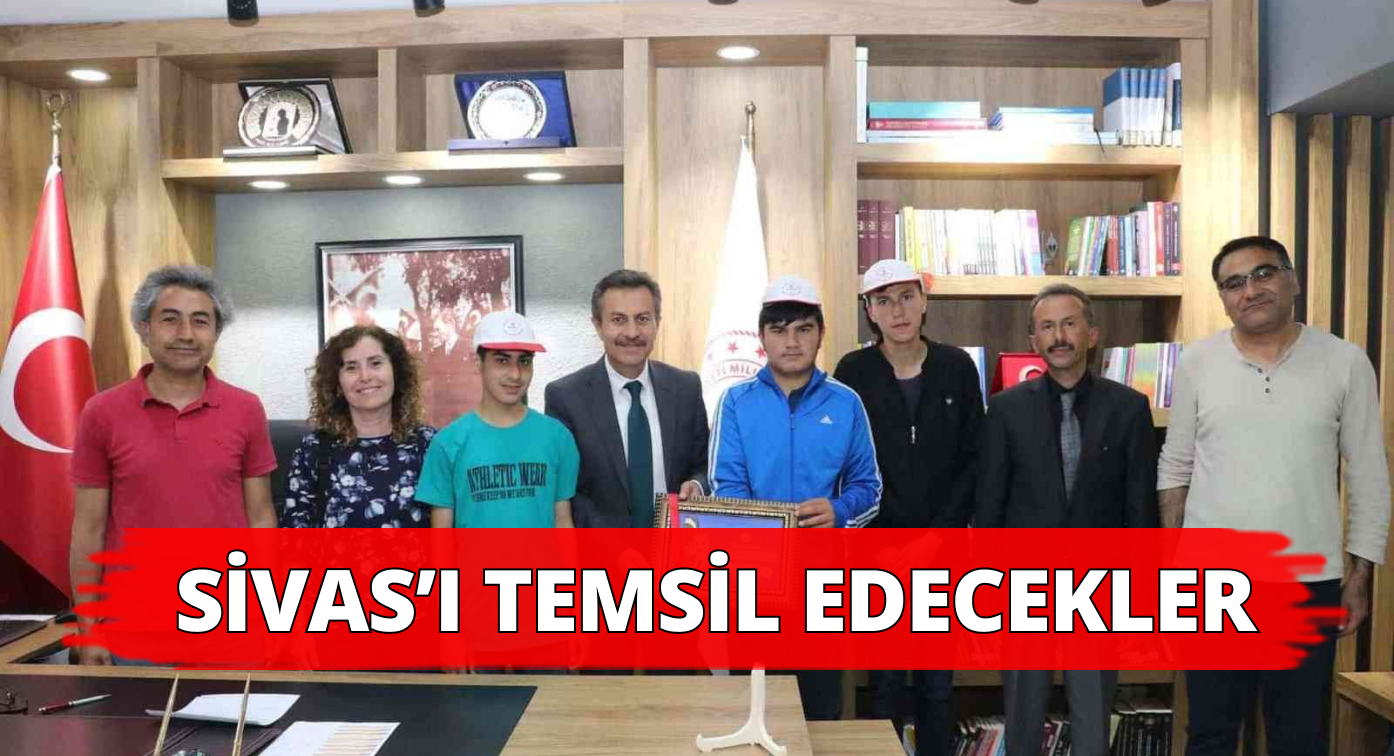 Sivas’ı Temsil Edecek Öğrenciler Milli Eğitim Müdürünü Ziyaret Etti