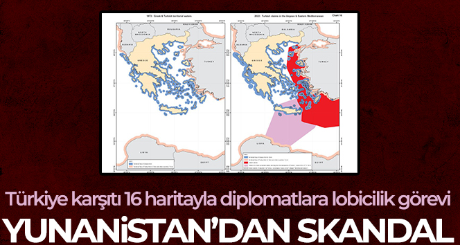 Yunanistan’dan yurtdışındaki temsilciliklerine Türkiye karşıtı 16 farklı harita