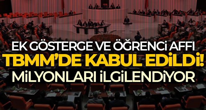 Devlet memurları ile ilgili düzenlemeler, emekli aylıkları gibi konuları içeren teklif TBMM’de kabul edildi