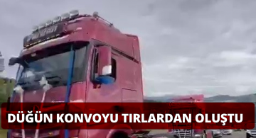 Tırcı Damadın Konvoyu İlgi Topladı!