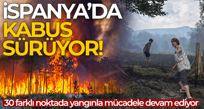 İspanya’da 30 farklı noktada yangınla mücadele sürüyor