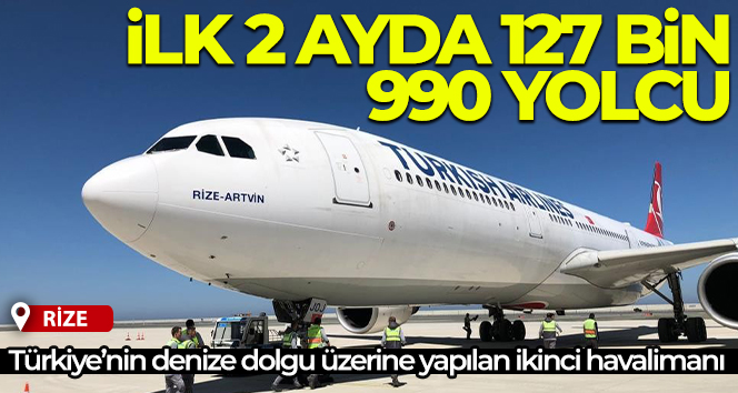 Rize-Artvin Havalimanı’nı 2 ayda 127 bin 990 yolcu kullandı