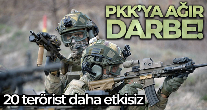 Zeytin Dalı ve Fırat Kalkanı’nda PKK’ya ağır darbe! 20 PKK’lı etkisiz
