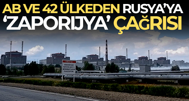 AB ve 42 ülkeden Rusya’ya Zaporijya Nükleer Santrali’nden çekilme çağrısı