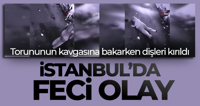 İstanbul’da feci olay kamerada: Torununun kavgasına bakarken dişleri kırıldı