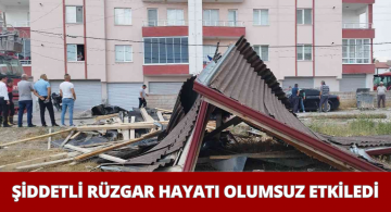 Şiddetli Rüzgar Çatıları Uçurdu!
