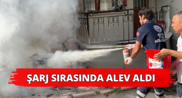 Engelli Motosikleti Şarj Sırasında Alev Aldı