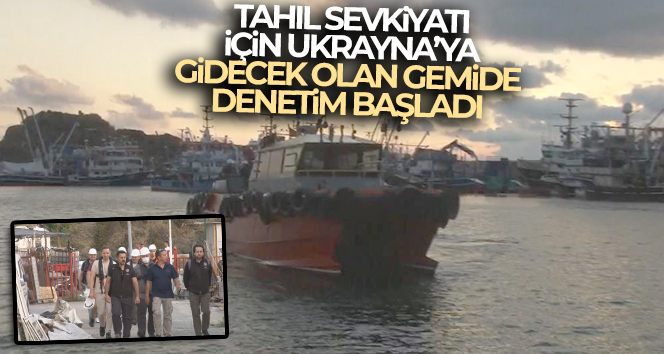 Tahıl sevkiyatı için Ukrayna’ya gidecek olan boş gemide denetim başladı