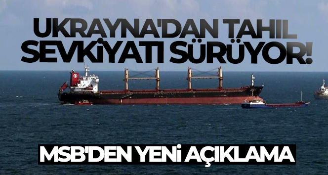 Ukrayna’dan tahıl sevkiyatı sürüyor! MSB’den yeni açıklama