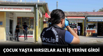 Çocuk Hırsızlar Altı İşyerine Girdi