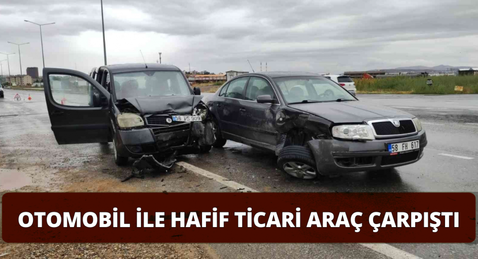 Sivas’ta Trafik Kazası 2 Yaralı