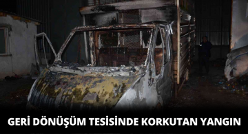 Geri Dönüşüm Tesisindeki Yangın Korkuttu