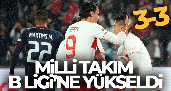 A Milli Futbol Takımı, B Ligi’ne yükseldi