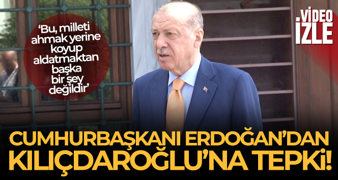 Cumhurbaşkanı Erdoğan: ‘Bu, milleti ahmak yerine koyup aldatmaktan başka bir şey değildir’
