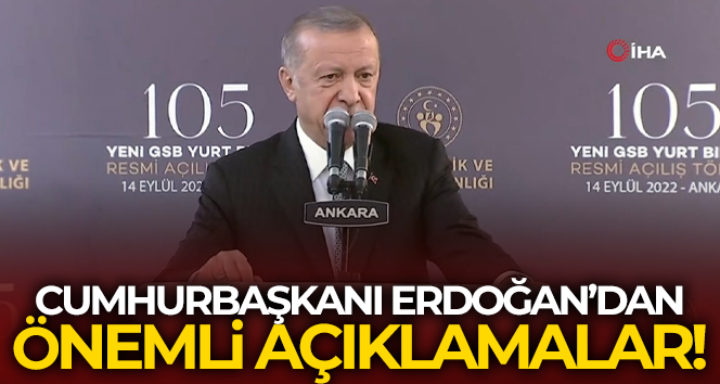 Cumhurbaşkanı Erdoğan’dan önemli açıklamalar