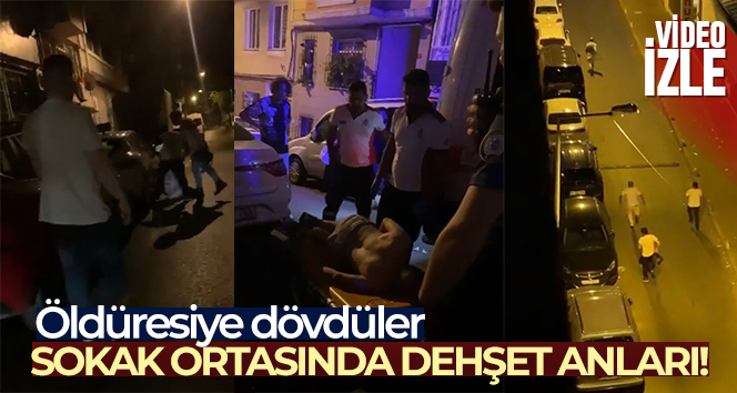 Fatih’te dehşet anları kamerada: Taksiciler bir kişiyi öldüresiye dövdü