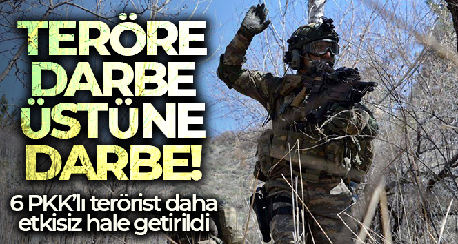 MSB açıkladı! 6 terörist daha etkisiz hale getirildi