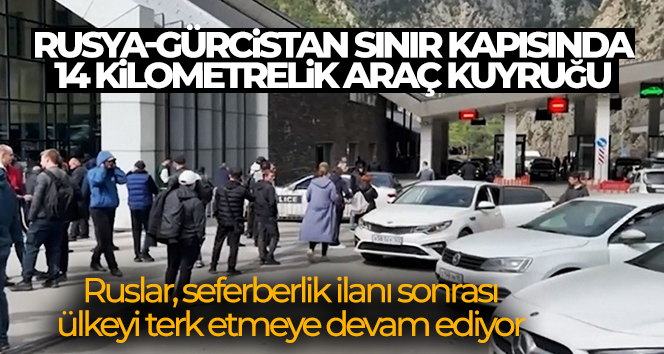 Rusya-Gürcistan sınır kapısında 14 kilometrelik araç kuyruğu