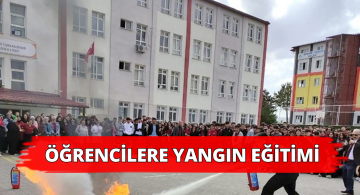 Öğrencilere Yangın Eğitimi Verildi