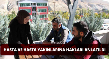 26 Ekim Hasta Hakları Günü Hastalara Hakları Anlatıldı