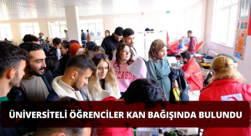 Üniversite Öğrencileri Kan Bağışında Bulundu