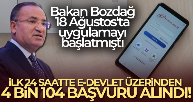 Bakan Bozdağ, 18 Ağustos’ta uygulamayı başlatmıştı: 17 bin 500 sabıka kaydı silindi