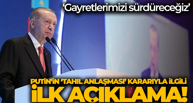 Cumhurbaşkanı Erdoğan’dan Rusya’nın tahıl anlaşması kararıyla ilgili açıklama