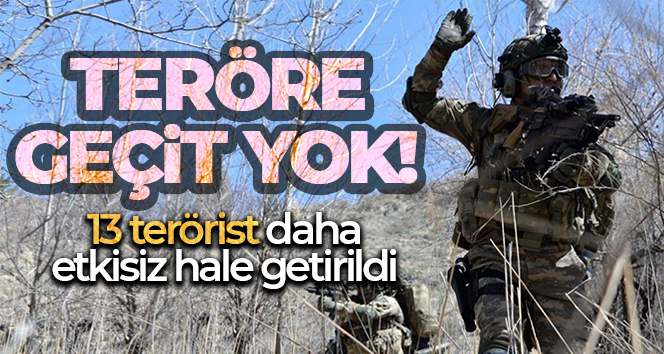 Fırat Kalkanı ve Barış Pınarı’nda teröre geçit yok! 13 PKK’lı etkisiz