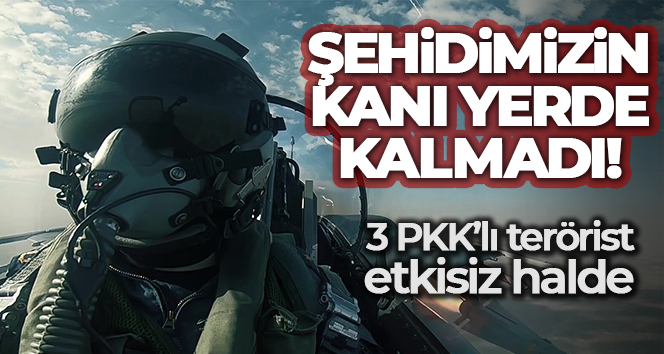 Şehidimizin kanı yerde kalmadı! 3 PKK’lı terörist etkisiz halde